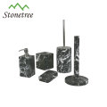 2017 New Design Gradient stone Resin Bathroom Accessories set